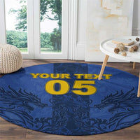 Custom Bosnia And Herzegovina Football Round Carpet Zmajevi Rising Strong