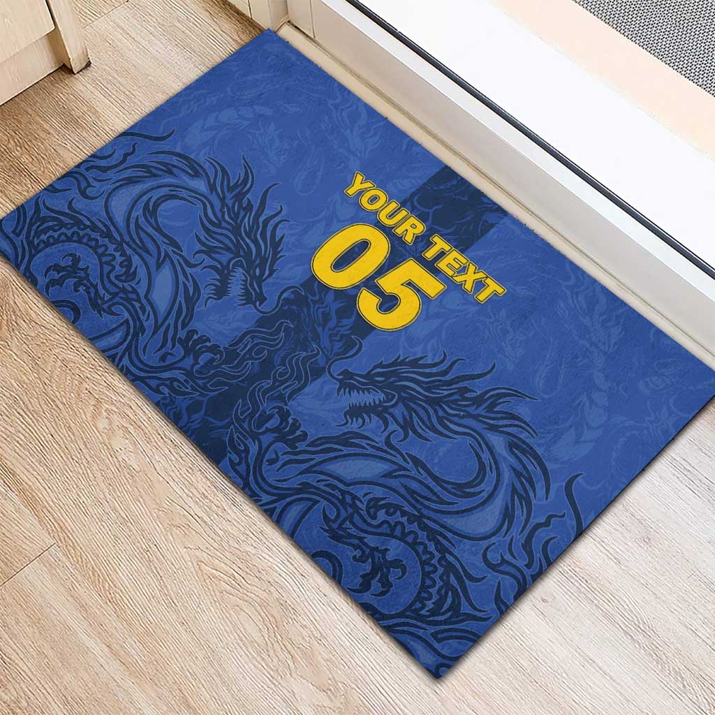 Custom Bosnia And Herzegovina Football Rubber Doormat Zmajevi Rising Strong