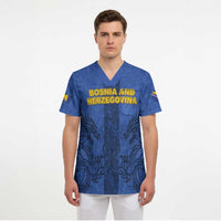 Custom Bosnia And Herzegovina Football Scrub Top Zmajevi Rising Strong