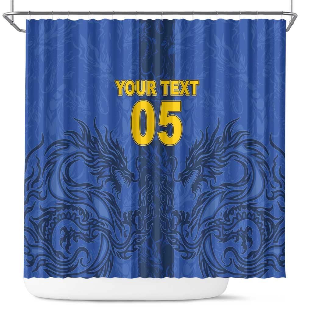 Custom Bosnia And Herzegovina Football Shower Curtain Zmajevi Rising Strong