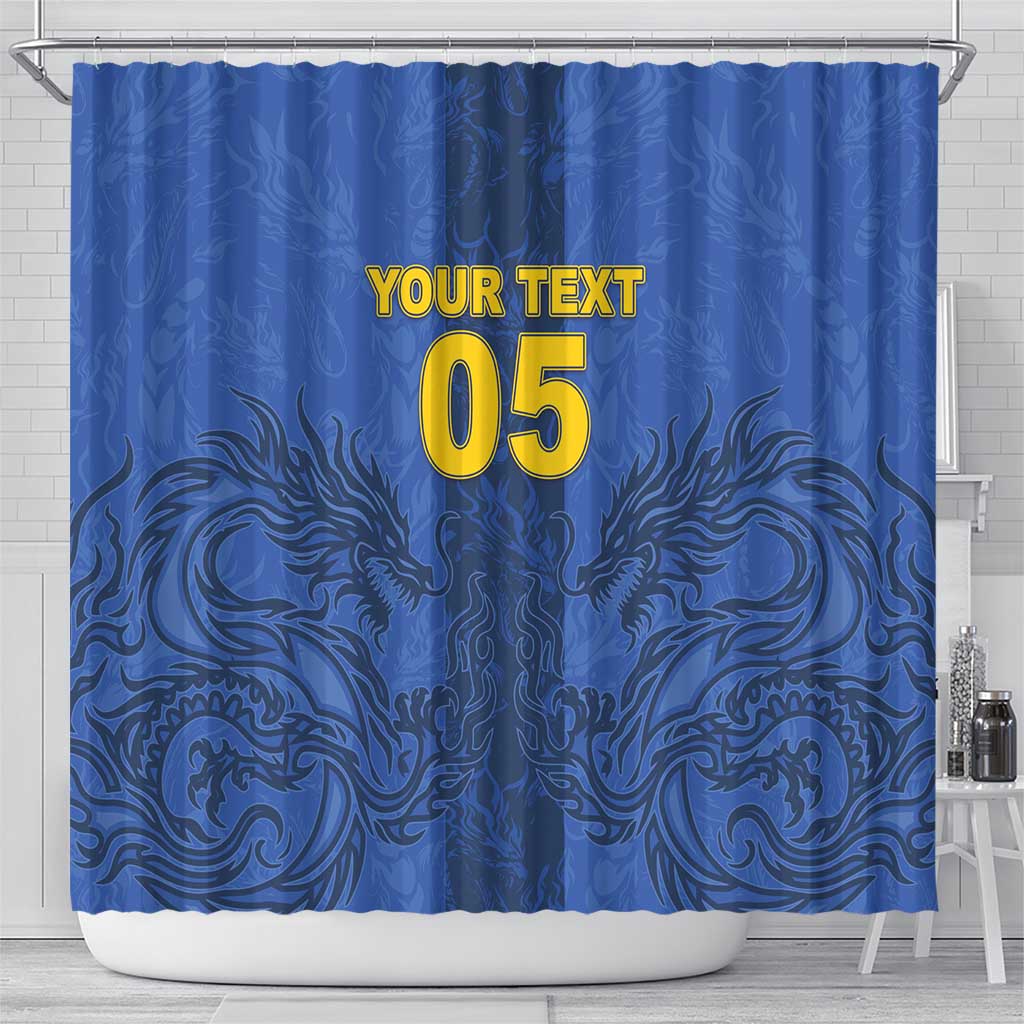 Custom Bosnia And Herzegovina Football Shower Curtain Zmajevi Rising Strong