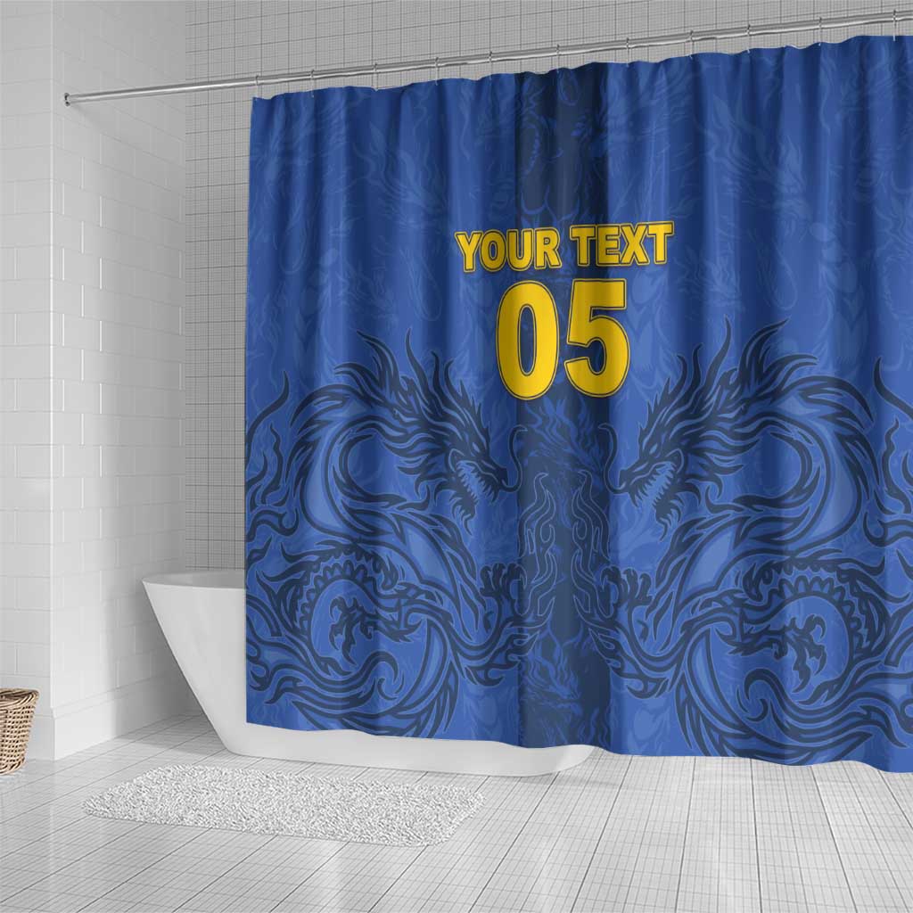 Custom Bosnia And Herzegovina Football Shower Curtain Zmajevi Rising Strong