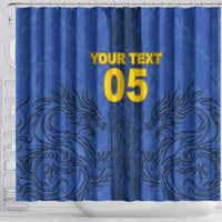 Custom Bosnia And Herzegovina Football Shower Curtain Zmajevi Rising Strong