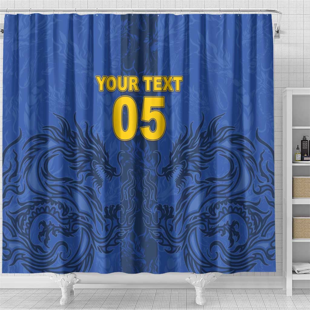 Custom Bosnia And Herzegovina Football Shower Curtain Zmajevi Rising Strong