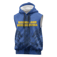 Custom Bosnia And Herzegovina Football Sleeveless Hoodie Zmajevi Rising Strong
