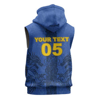 Custom Bosnia And Herzegovina Football Sleeveless Hoodie Zmajevi Rising Strong