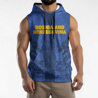 Custom Bosnia And Herzegovina Football Sleeveless Hoodie Zmajevi Rising Strong