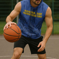 Custom Bosnia And Herzegovina Football Sleeveless Hoodie Zmajevi Rising Strong