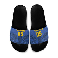 Custom Bosnia And Herzegovina Football Slide Sandals Zmajevi Rising Strong