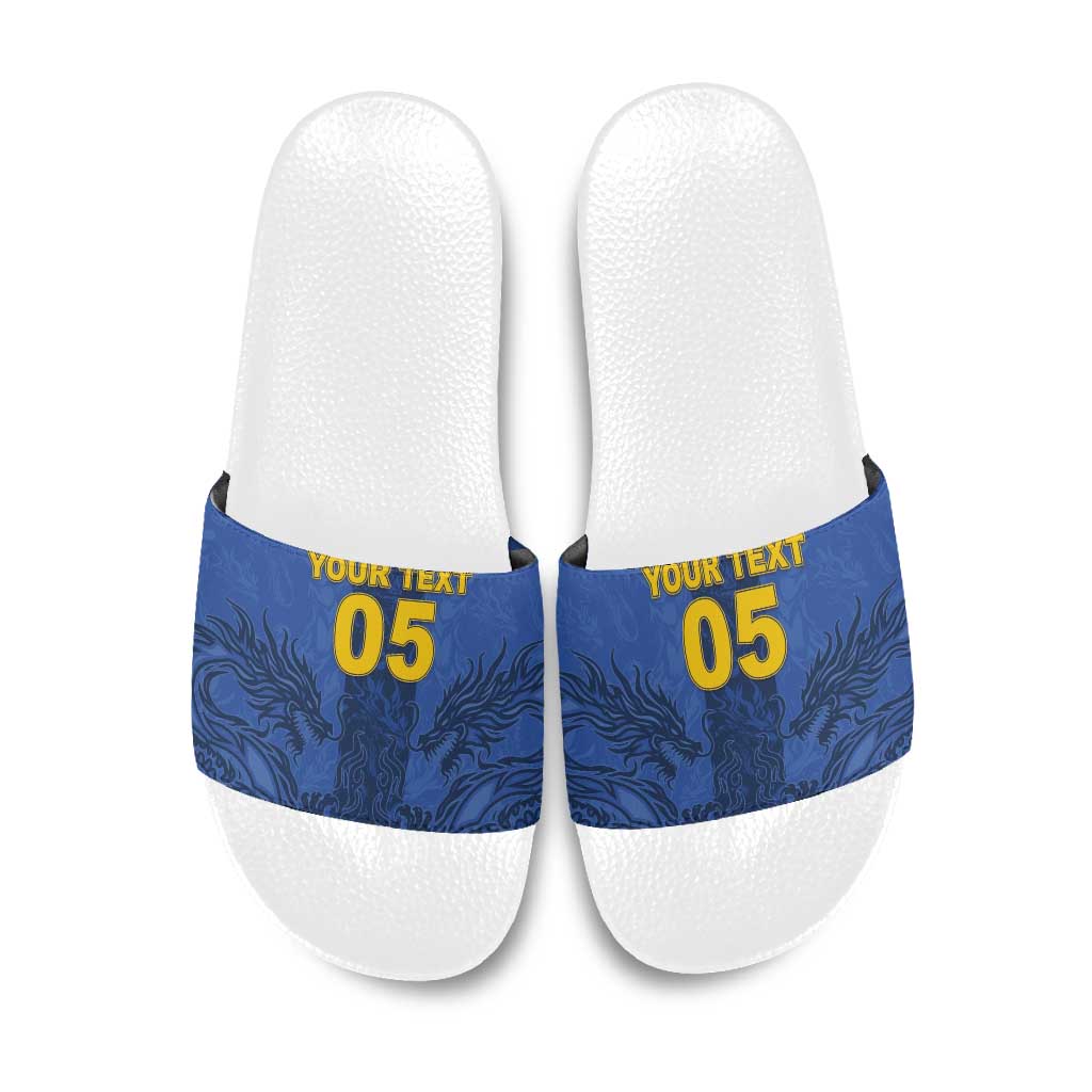 Custom Bosnia And Herzegovina Football Slide Sandals Zmajevi Rising Strong