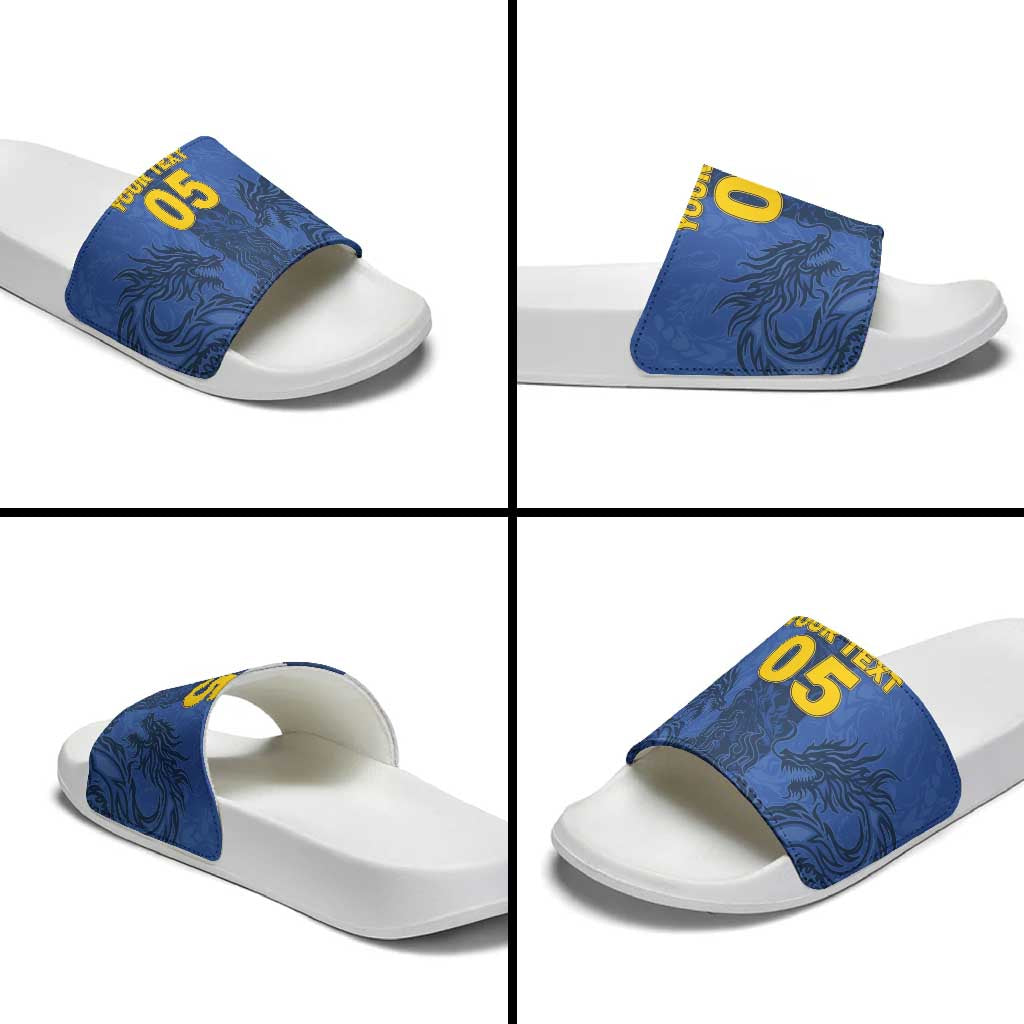 Custom Bosnia And Herzegovina Football Slide Sandals Zmajevi Rising Strong