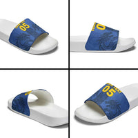 Custom Bosnia And Herzegovina Football Slide Sandals Zmajevi Rising Strong