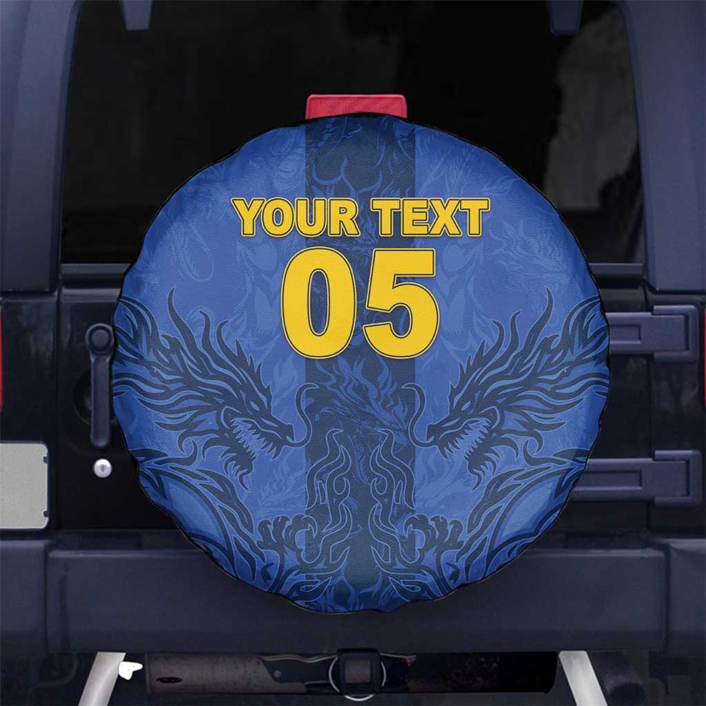 Custom Bosnia And Herzegovina Football Spare Tire Cover Zmajevi Rising Strong