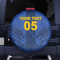 Custom Bosnia And Herzegovina Football Spare Tire Cover Zmajevi Rising Strong