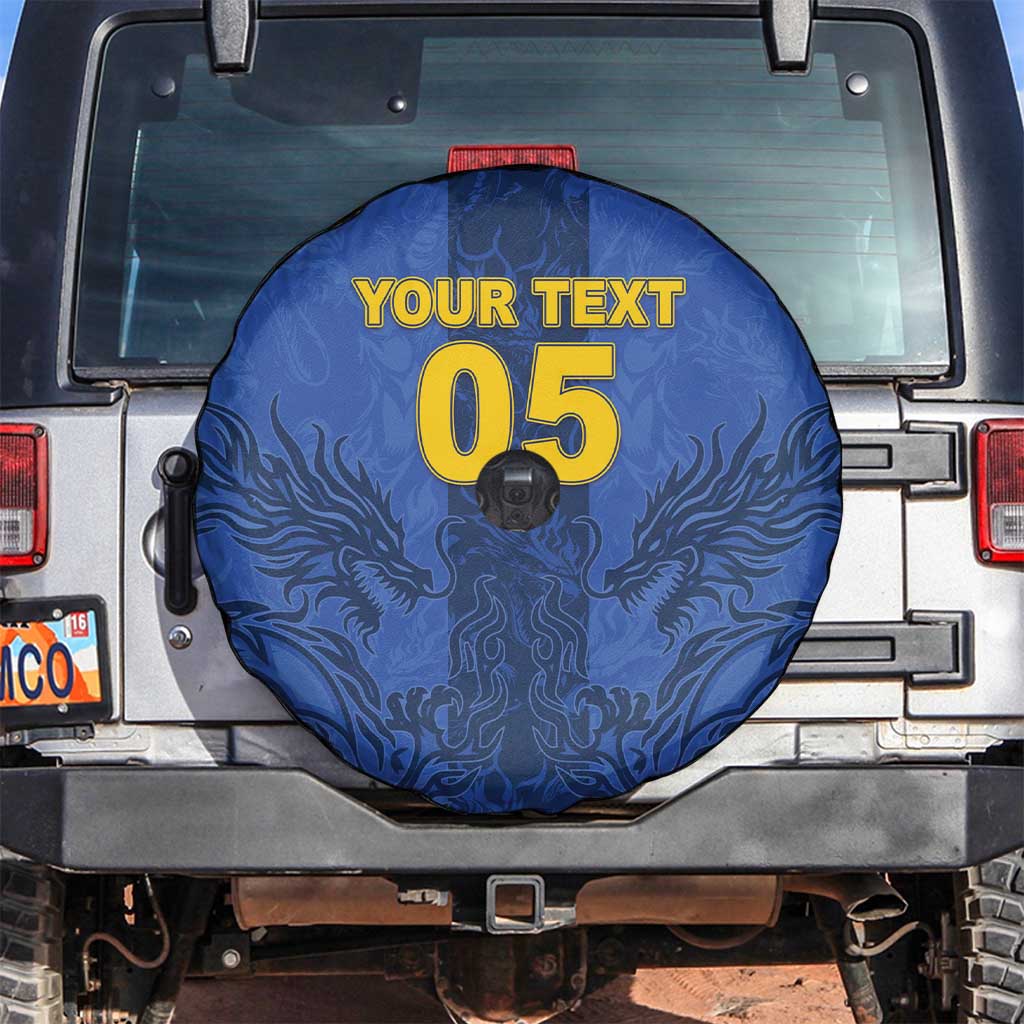 Custom Bosnia And Herzegovina Football Spare Tire Cover Zmajevi Rising Strong