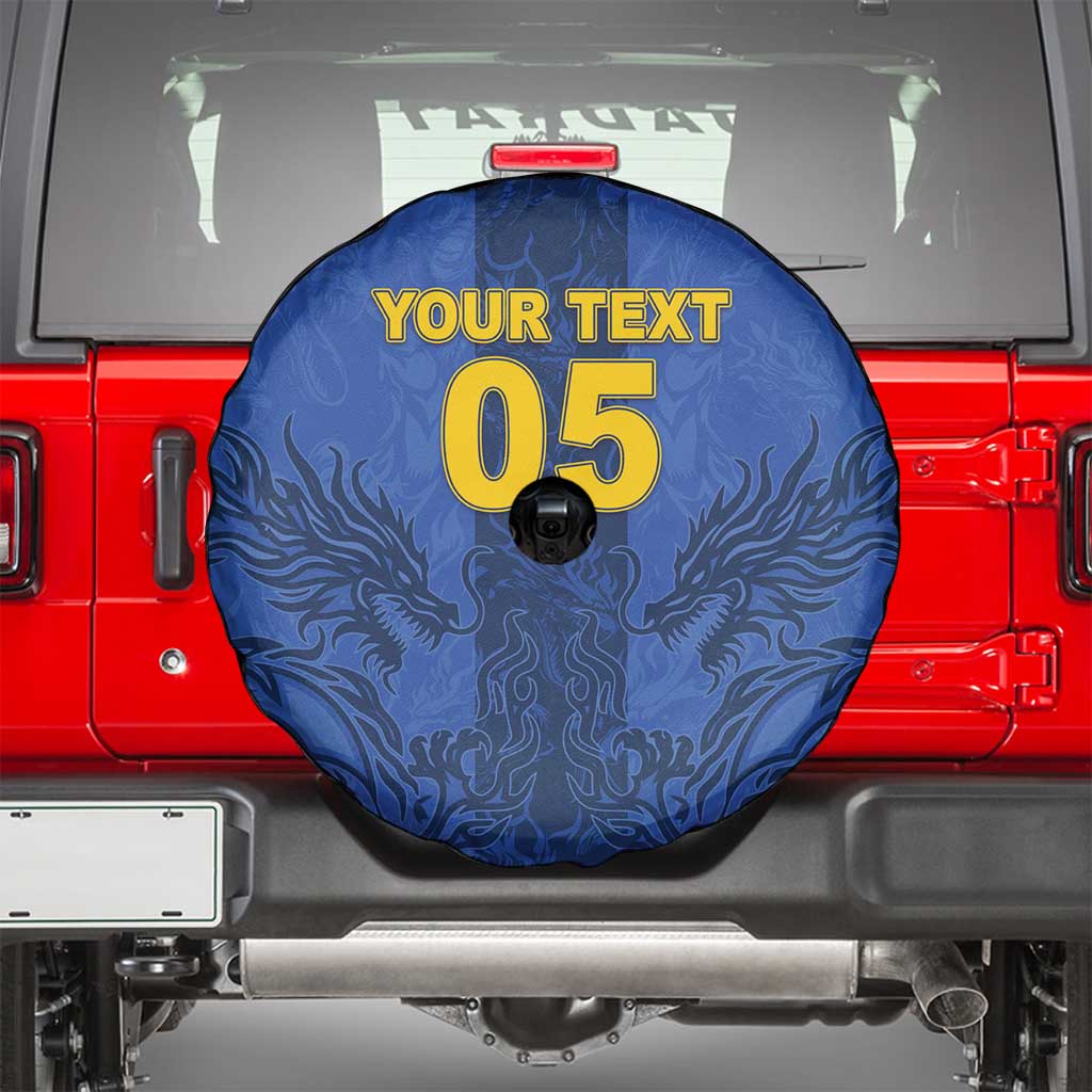 Custom Bosnia And Herzegovina Football Spare Tire Cover Zmajevi Rising Strong