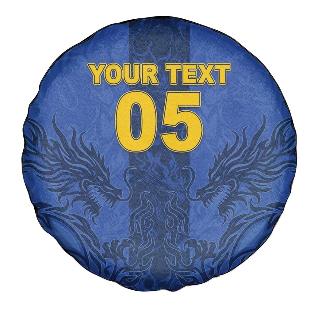Custom Bosnia And Herzegovina Football Spare Tire Cover Zmajevi Rising Strong