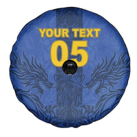 Custom Bosnia And Herzegovina Football Spare Tire Cover Zmajevi Rising Strong