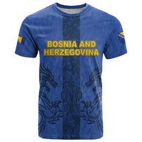 Custom Bosnia And Herzegovina Football T Shirt Zmajevi Rising Strong