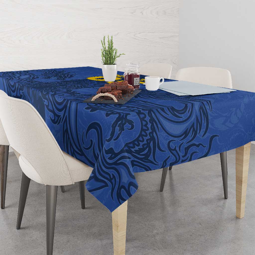 Custom Bosnia And Herzegovina Football Tablecloth Zmajevi Rising Strong