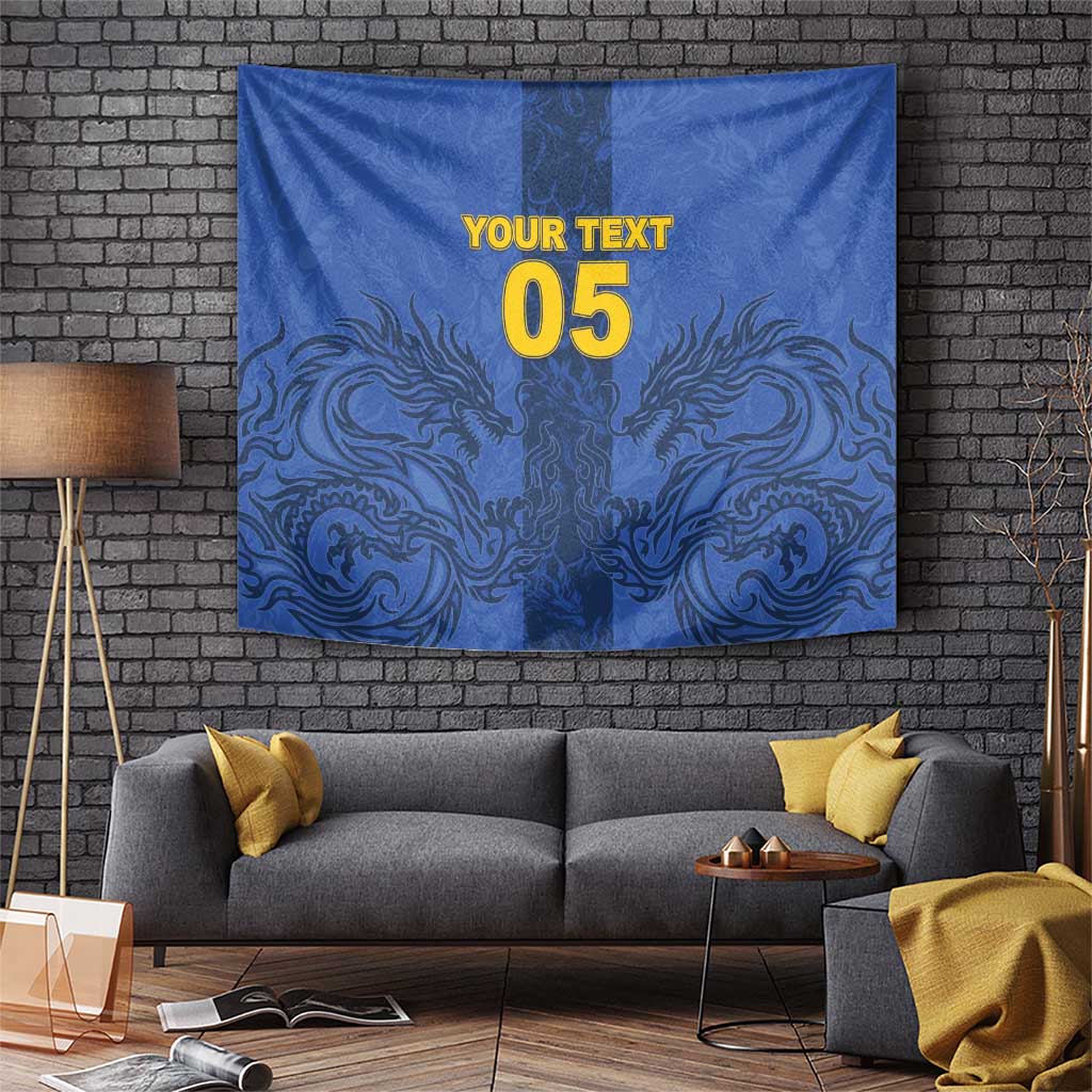 Custom Bosnia And Herzegovina Football Tapestry Zmajevi Rising Strong