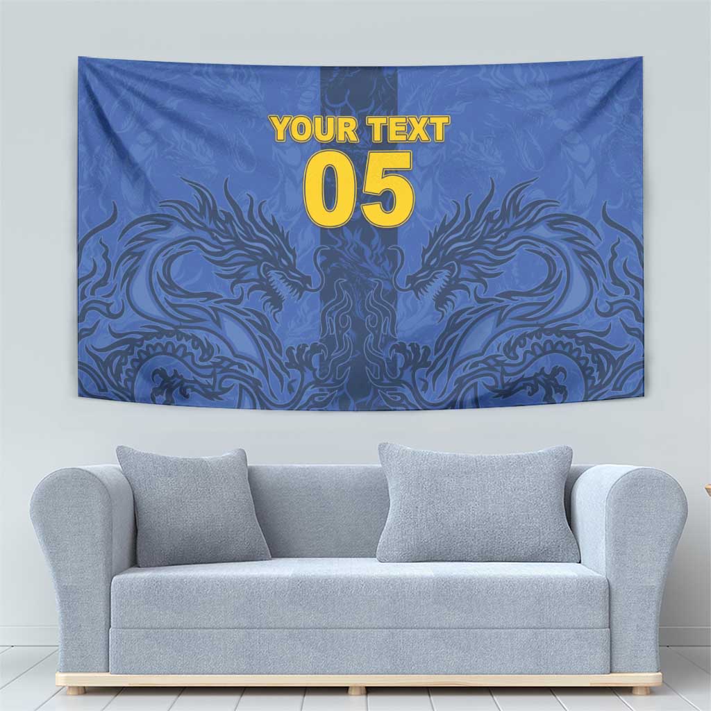 Custom Bosnia And Herzegovina Football Tapestry Zmajevi Rising Strong