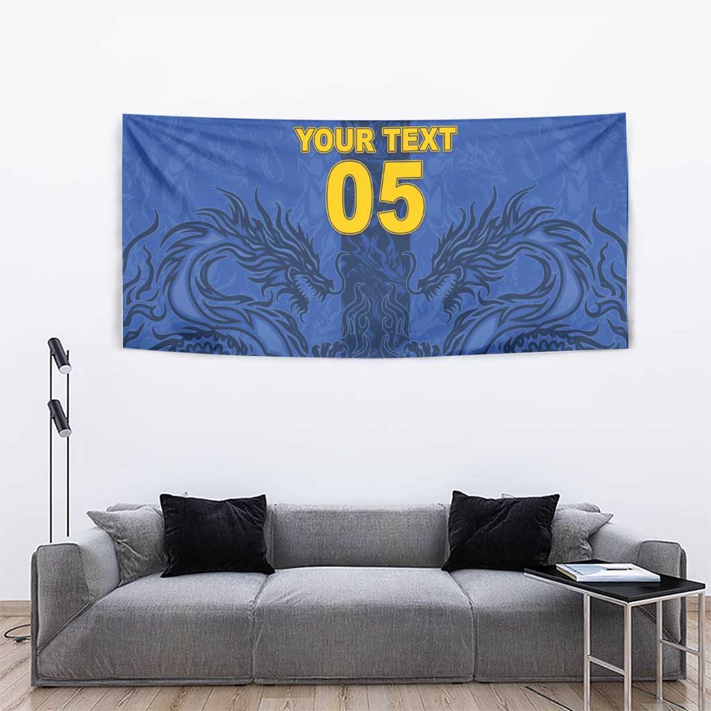 Custom Bosnia And Herzegovina Football Tapestry Zmajevi Rising Strong