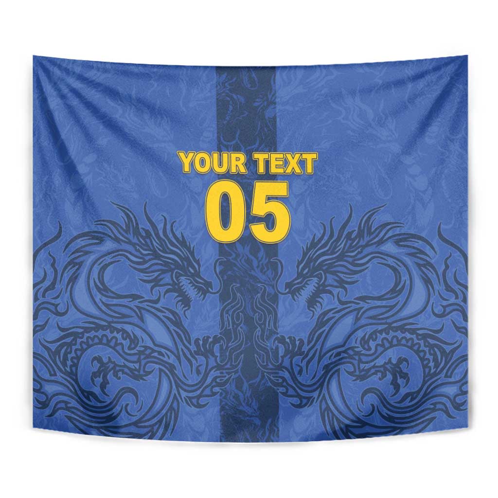 Custom Bosnia And Herzegovina Football Tapestry Zmajevi Rising Strong