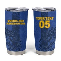 Custom Bosnia And Herzegovina Football Tumbler Cup Zmajevi Rising Strong
