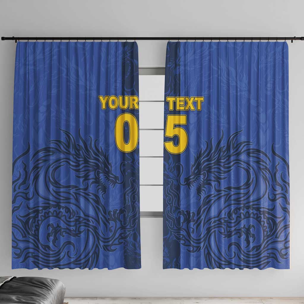 Custom Bosnia And Herzegovina Football Window Curtain Zmajevi Rising Strong