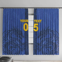 Custom Bosnia And Herzegovina Football Window Curtain Zmajevi Rising Strong