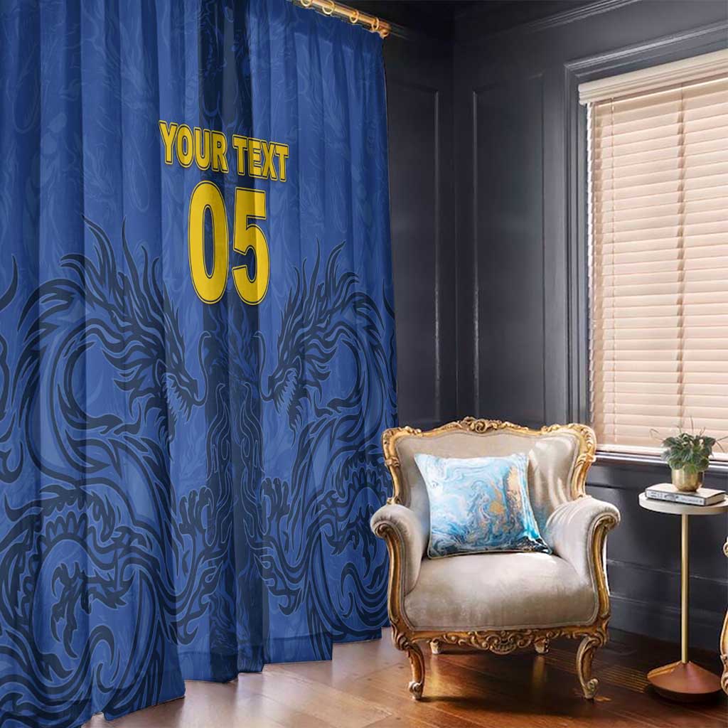 Custom Bosnia And Herzegovina Football Window Curtain Zmajevi Rising Strong