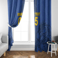 Custom Bosnia And Herzegovina Football Window Curtain Zmajevi Rising Strong