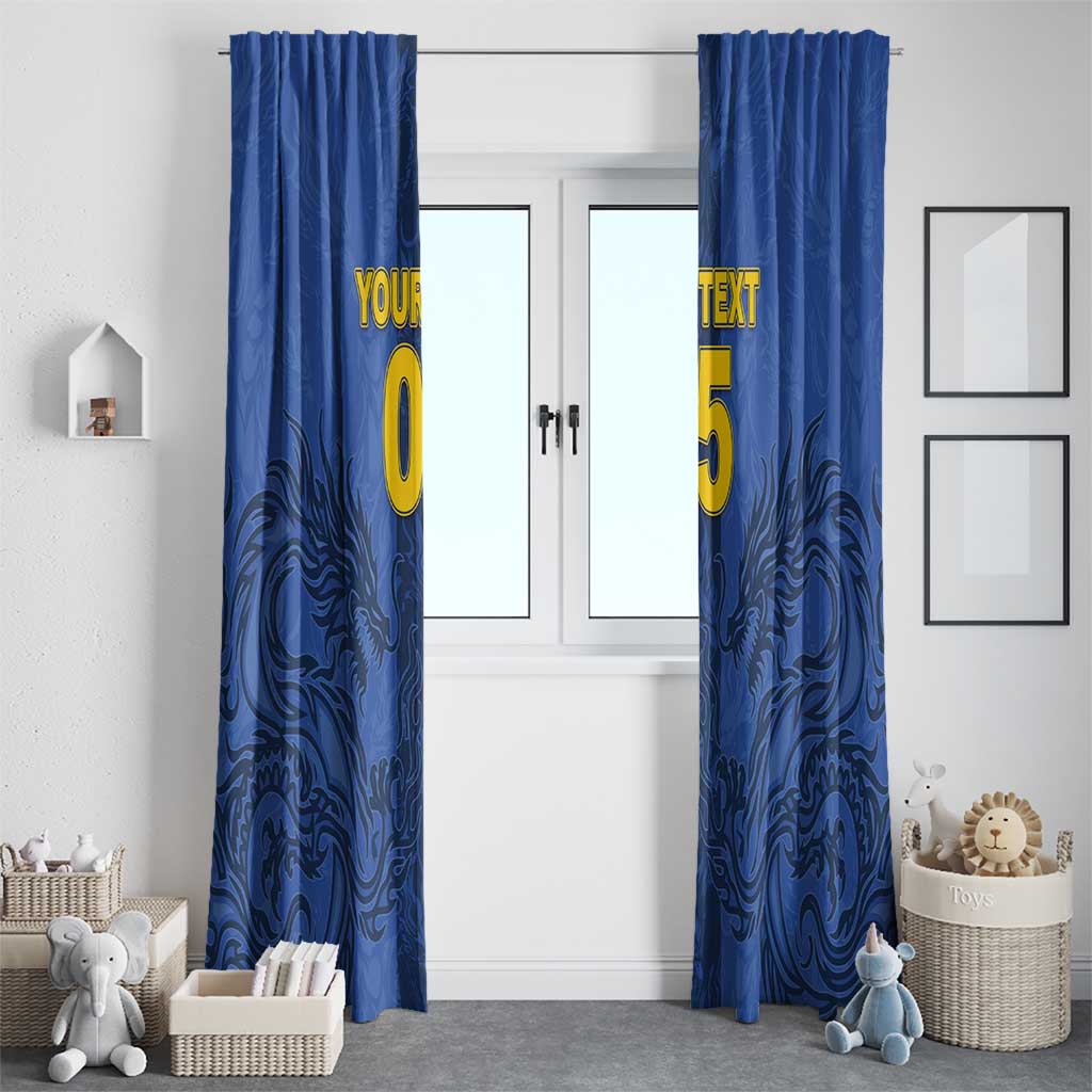 Custom Bosnia And Herzegovina Football Window Curtain Zmajevi Rising Strong
