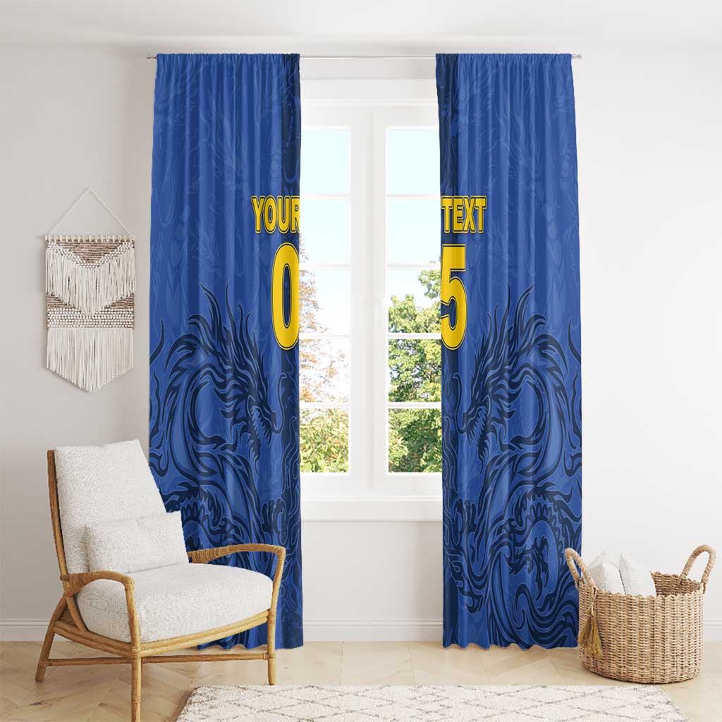 Custom Bosnia And Herzegovina Football Window Curtain Zmajevi Rising Strong