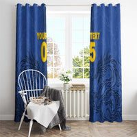 Custom Bosnia And Herzegovina Football Window Curtain Zmajevi Rising Strong