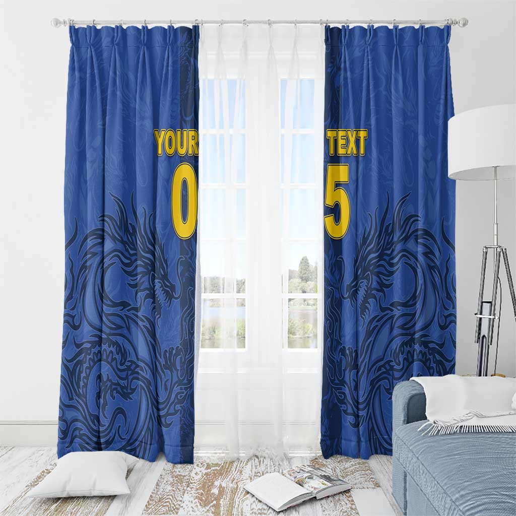 Custom Bosnia And Herzegovina Football Window Curtain Zmajevi Rising Strong