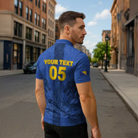 Custom Bosnia And Herzegovina Football Zipper Polo Shirt Zmajevi Rising Strong