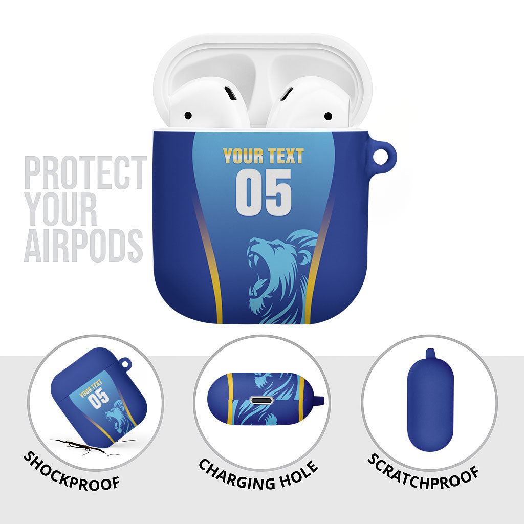 Custom Saint Lucia 2026 Cricket AirPods Case Kings Never Fall