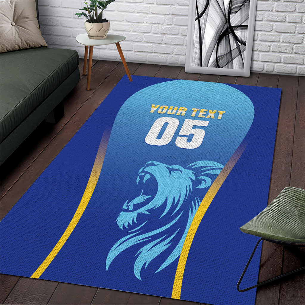 Custom Saint Lucia 2026 Cricket Area Rug Kings Never Fall