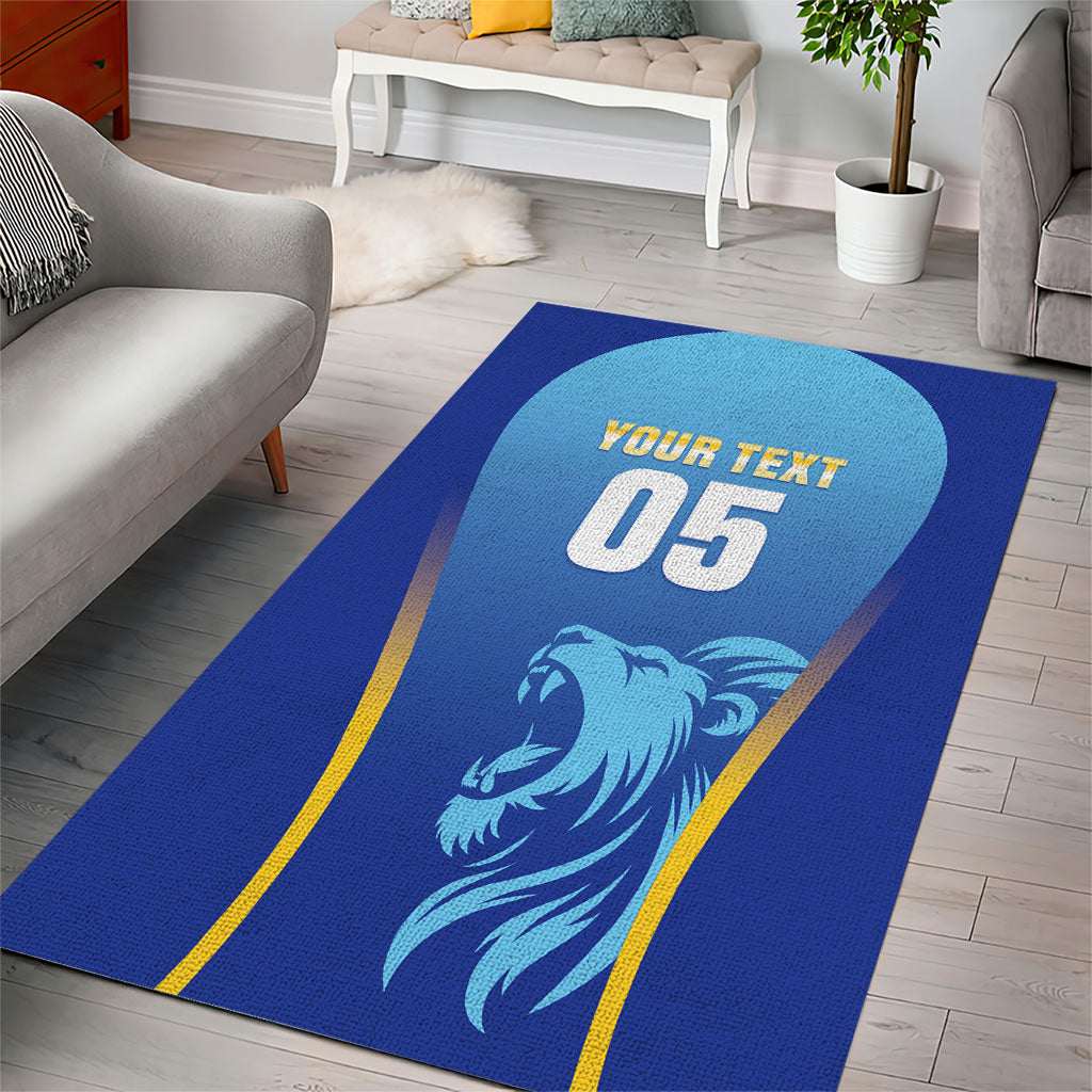 Custom Saint Lucia 2026 Cricket Area Rug Kings Never Fall