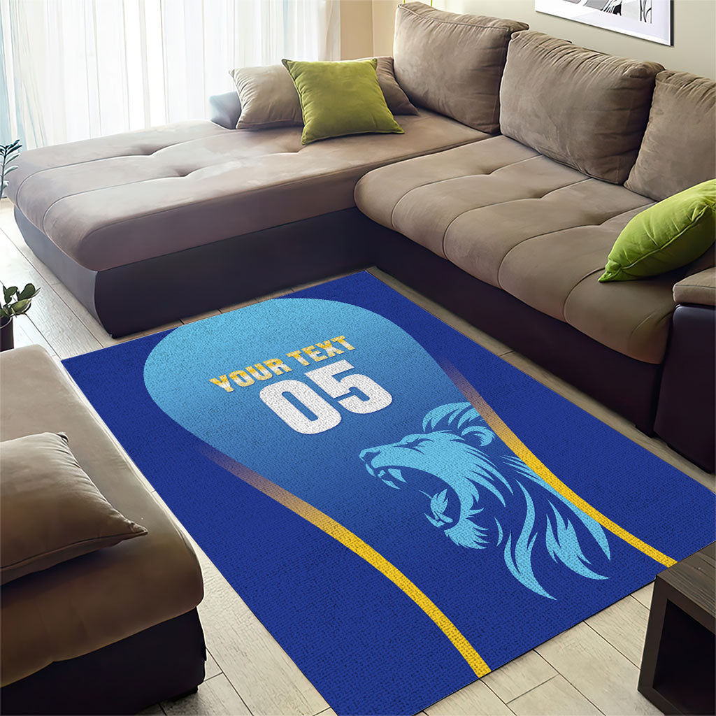 Custom Saint Lucia 2026 Cricket Area Rug Kings Never Fall