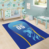 Custom Saint Lucia 2026 Cricket Area Rug Kings Never Fall