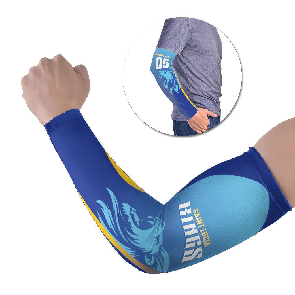 Custom Saint Lucia 2026 Cricket Arm Sleeves Kings Never Fall