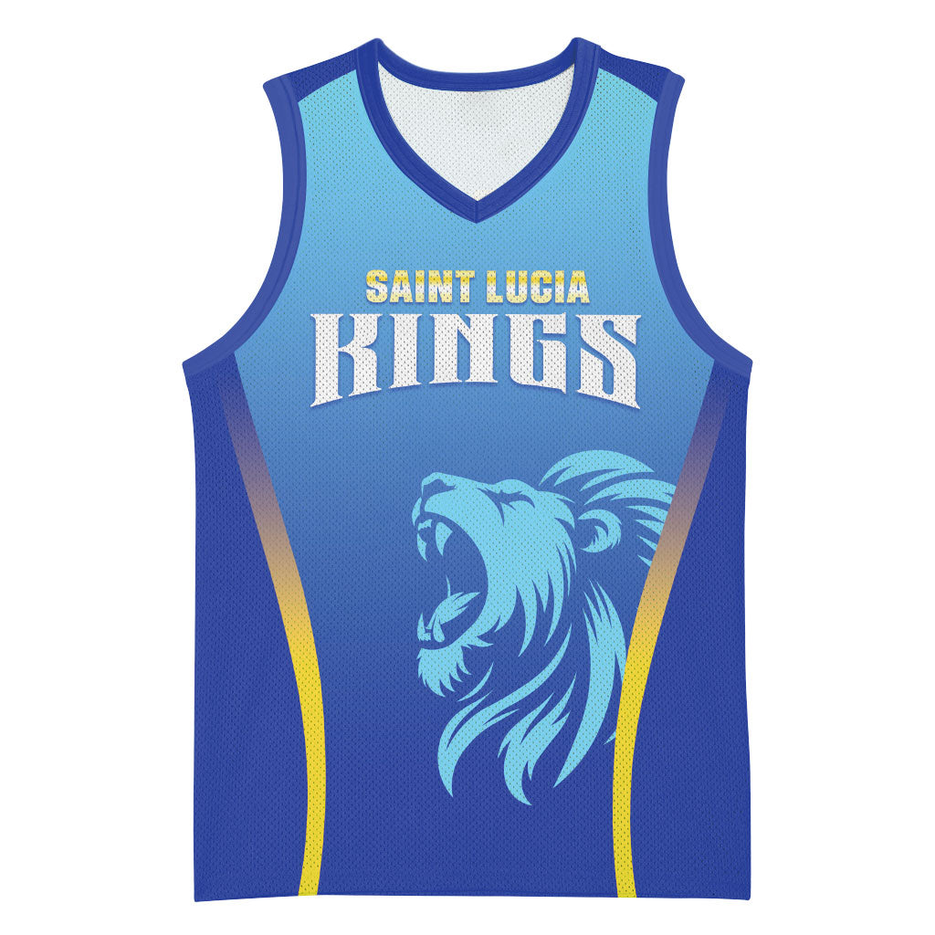 Custom Saint Lucia 2026 Cricket Basketball Jersey Kings Never Fall