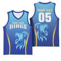 Custom Saint Lucia 2026 Cricket Basketball Jersey Kings Never Fall