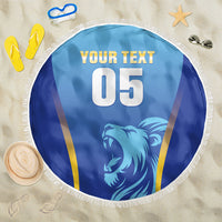 Custom Saint Lucia 2026 Cricket Beach Blanket Kings Never Fall