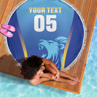 Custom Saint Lucia 2026 Cricket Beach Blanket Kings Never Fall
