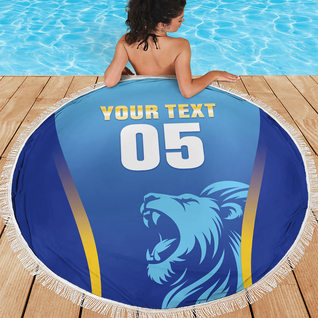 Custom Saint Lucia 2026 Cricket Beach Blanket Kings Never Fall