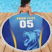 Custom Saint Lucia 2026 Cricket Beach Blanket Kings Never Fall